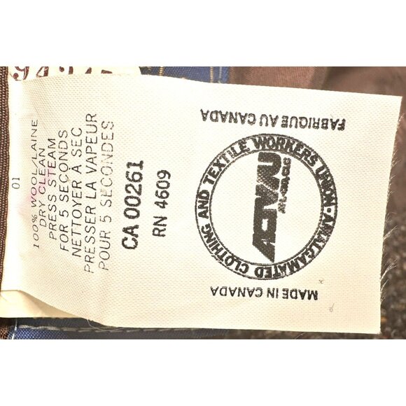 Vintage Harris Tweed Wool Blazer Mens Sport Coat Two Button Jacket Brown 42 T - Picture 16 of 16